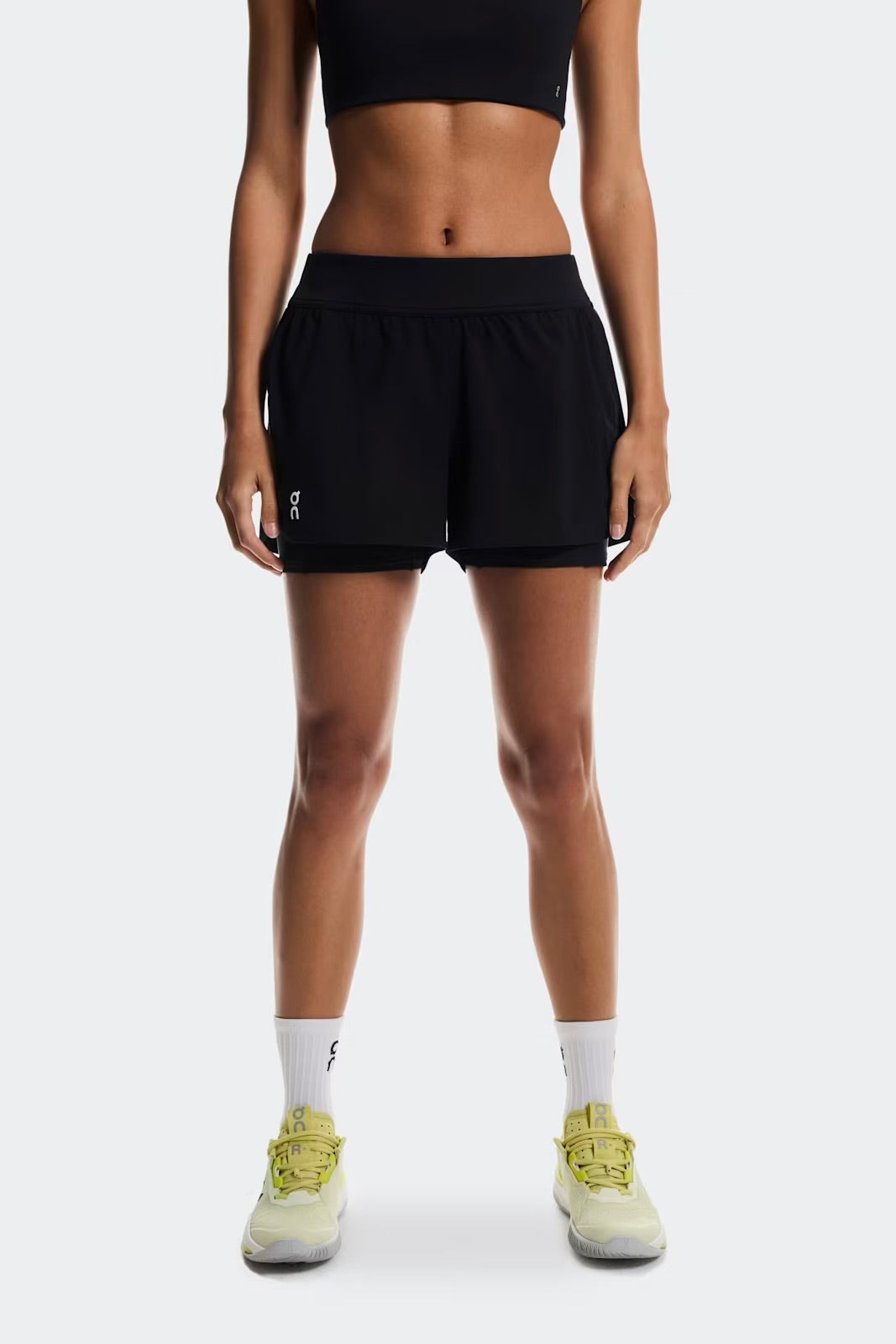 On Women's 3" Court Shorts 2-in-1 -Black