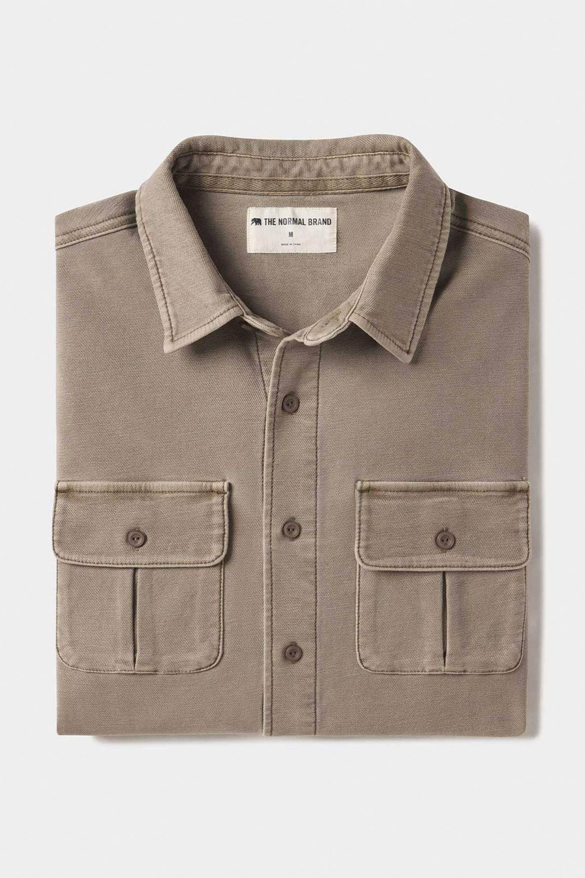 TNB Comfort Terry Shirt Jacket in Taupe