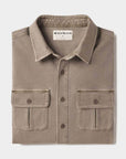 TNB Comfort Terry Shirt Jacket in Taupe