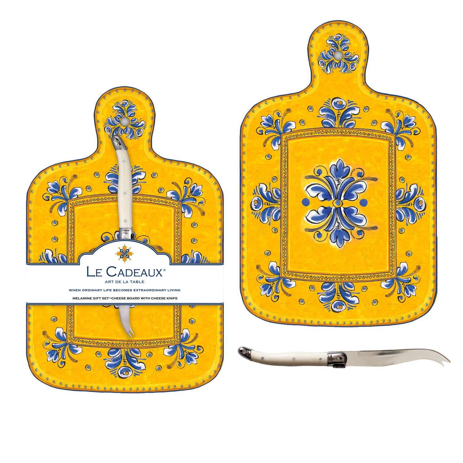 Le Cadeaux Cheese Board with Cheese Knife Gift Set
