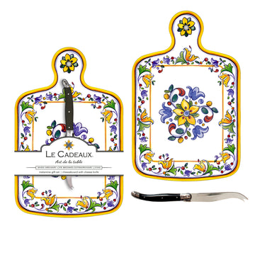 Le Cadeaux Cheese Board with Cheese Knife Gift Set
