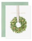 E. Frances Holiday Wreath Christmas Greeting Card