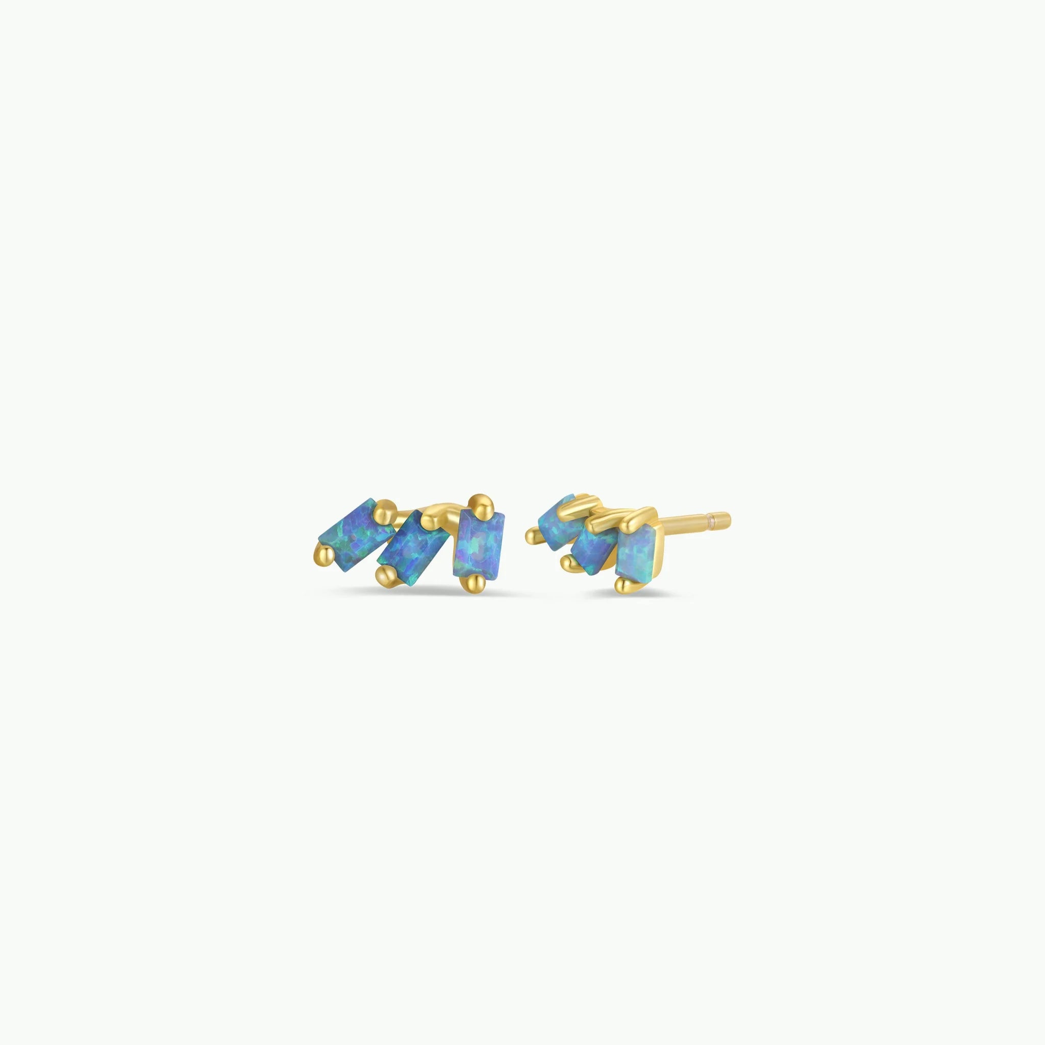 JK Offset Trio Fire Opal Earrings