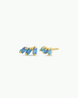 JK Offset Trio: Fire Opal & Gold Earrings