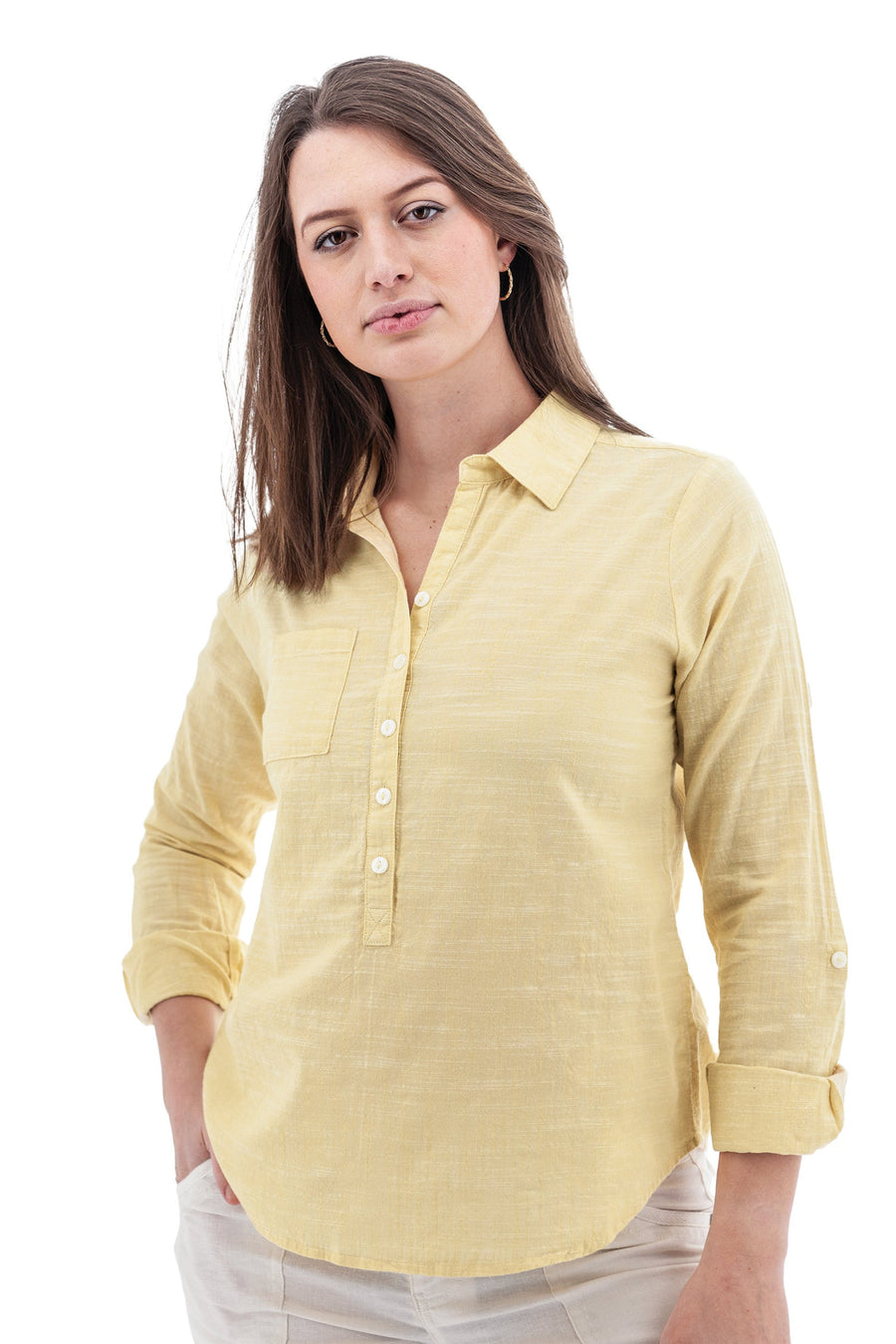 Devon Organic Cotton Popover Top