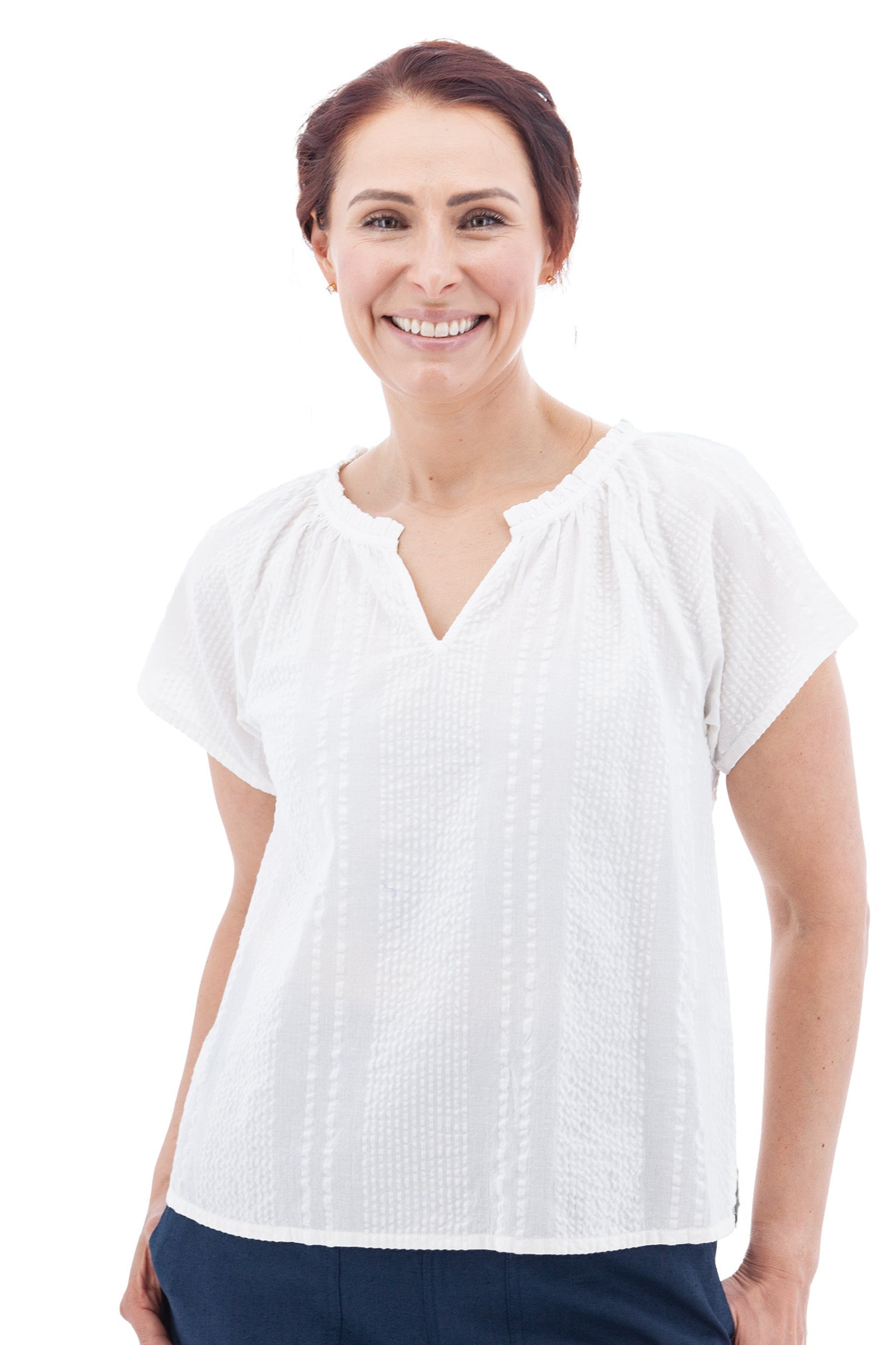 Colmar Seersucker Short Sleeve top