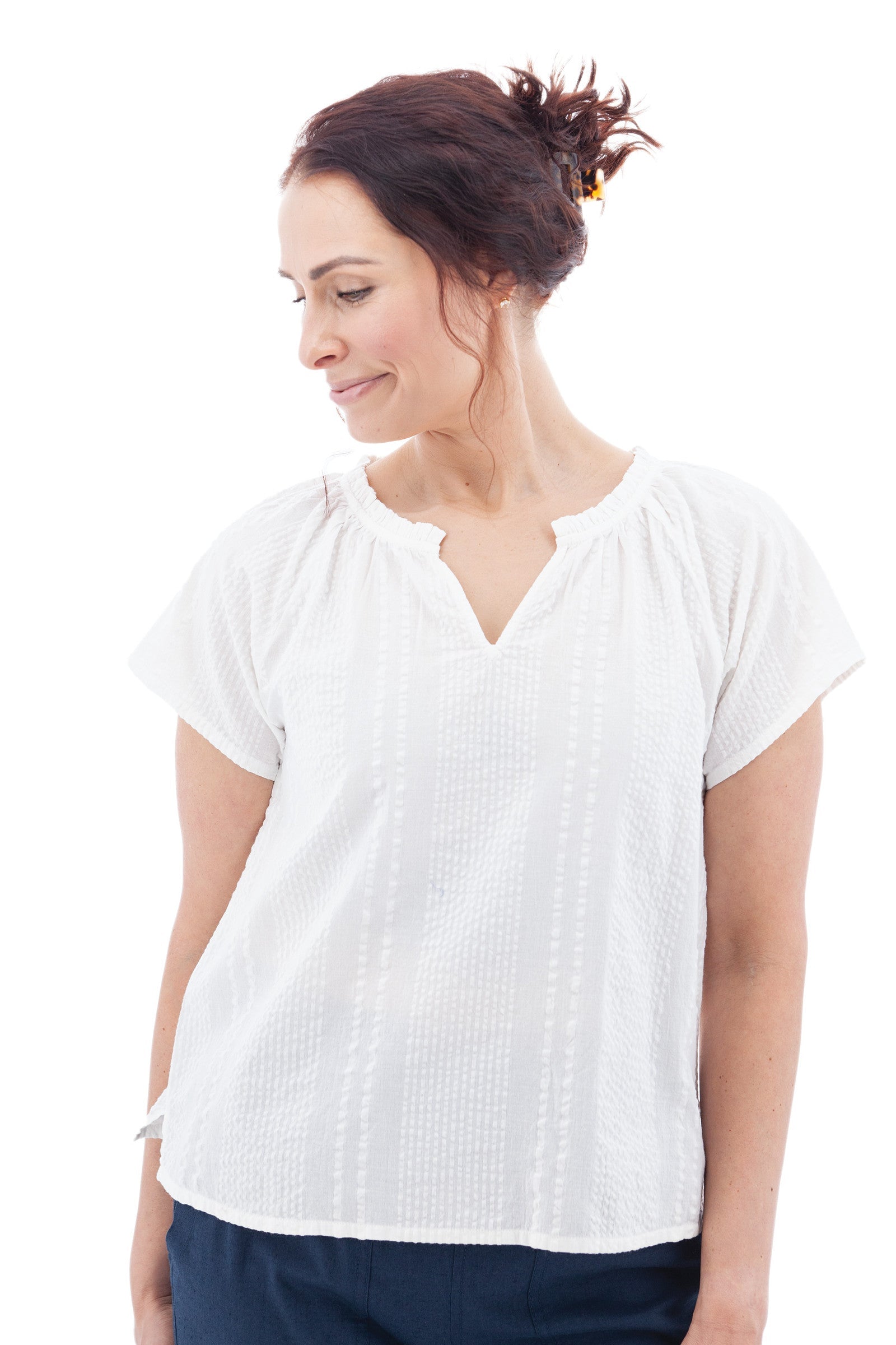 Colmar Seersucker Short Sleeve top