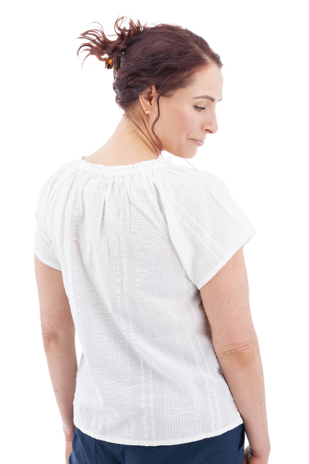 Colmar Seersucker Short Sleeve top