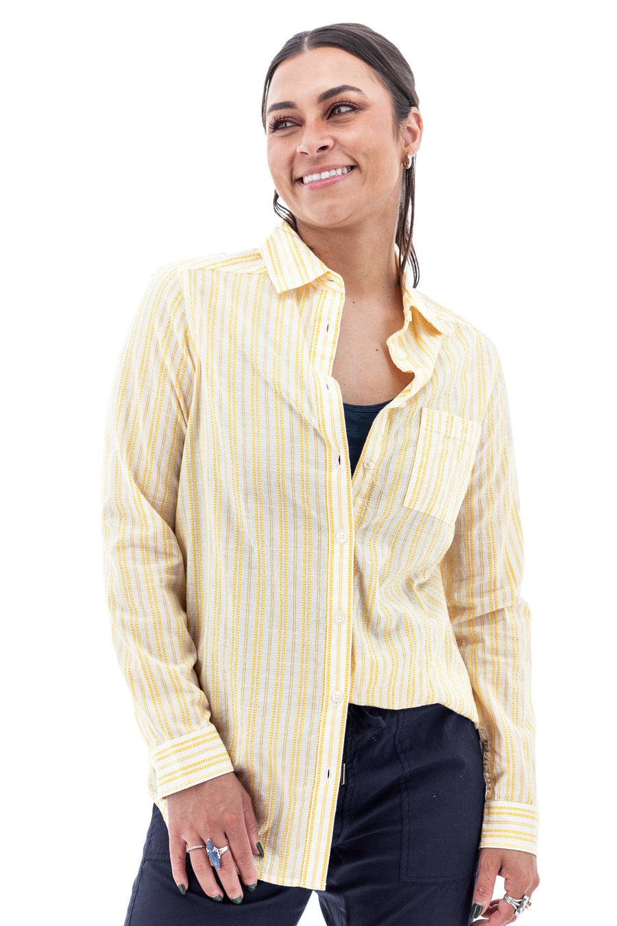 Colmar Long Sleeve Stripe Boyfriend Shirt