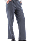 Weekend Dog-Walker Fleece Wide Leg Pant: Ombre Blue