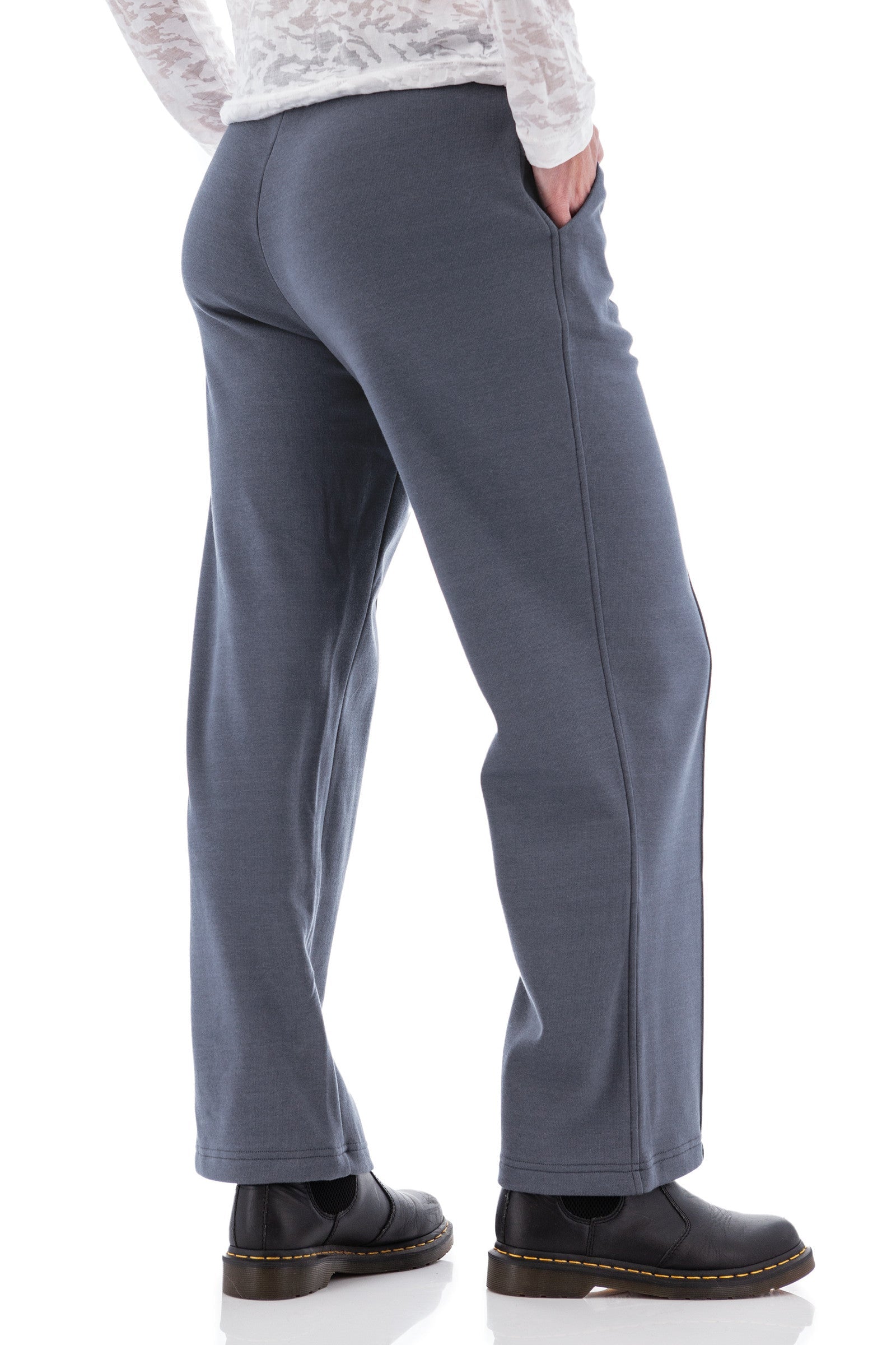 Weekend Dog-Walker Fleece Wide Leg Pant: Ombre Blue