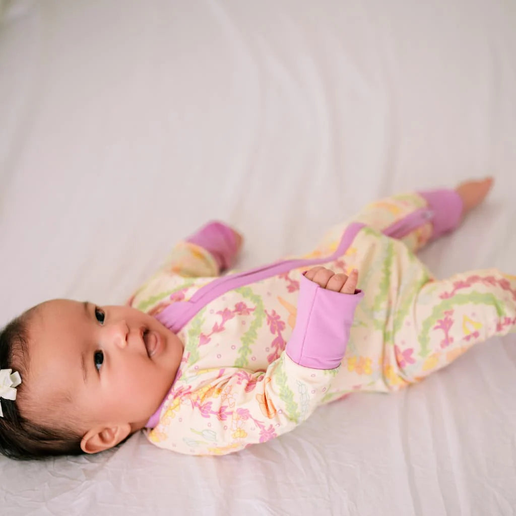 Coco Moon Lei Day Baby Bamboo Coverall