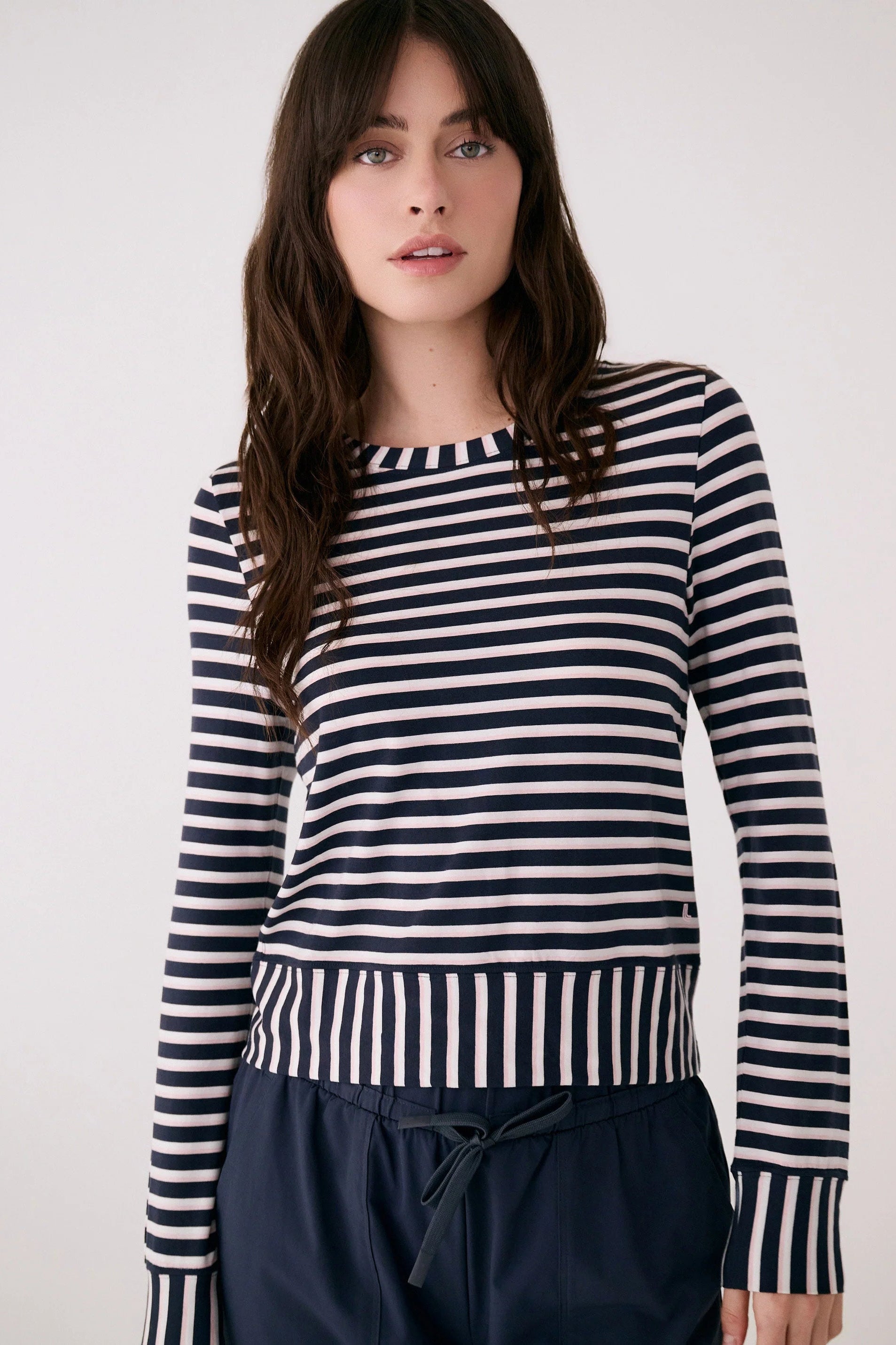 Dynamic Long Sleeve Striped Tee