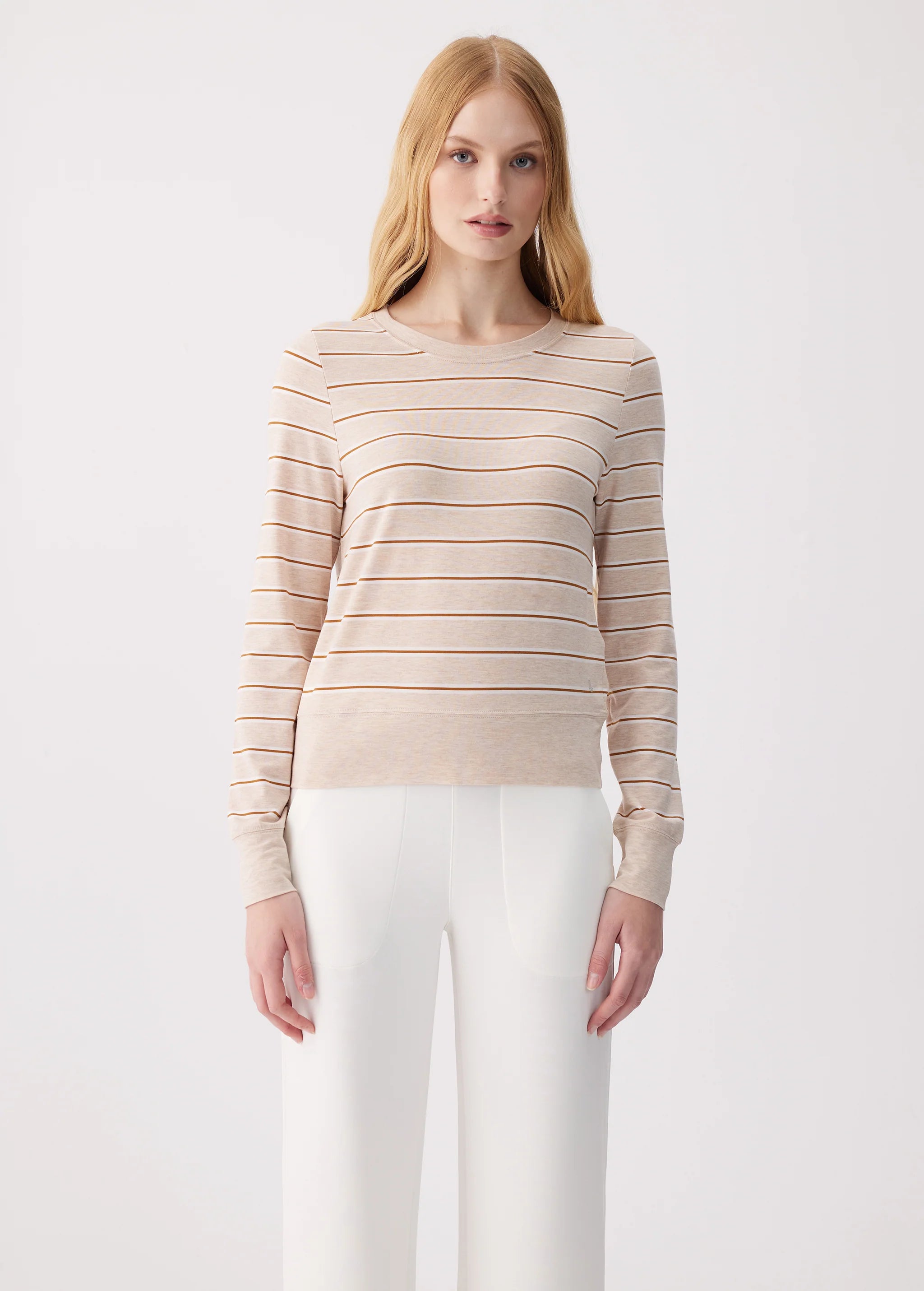 Dynamic Long Sleeve Striped Tee