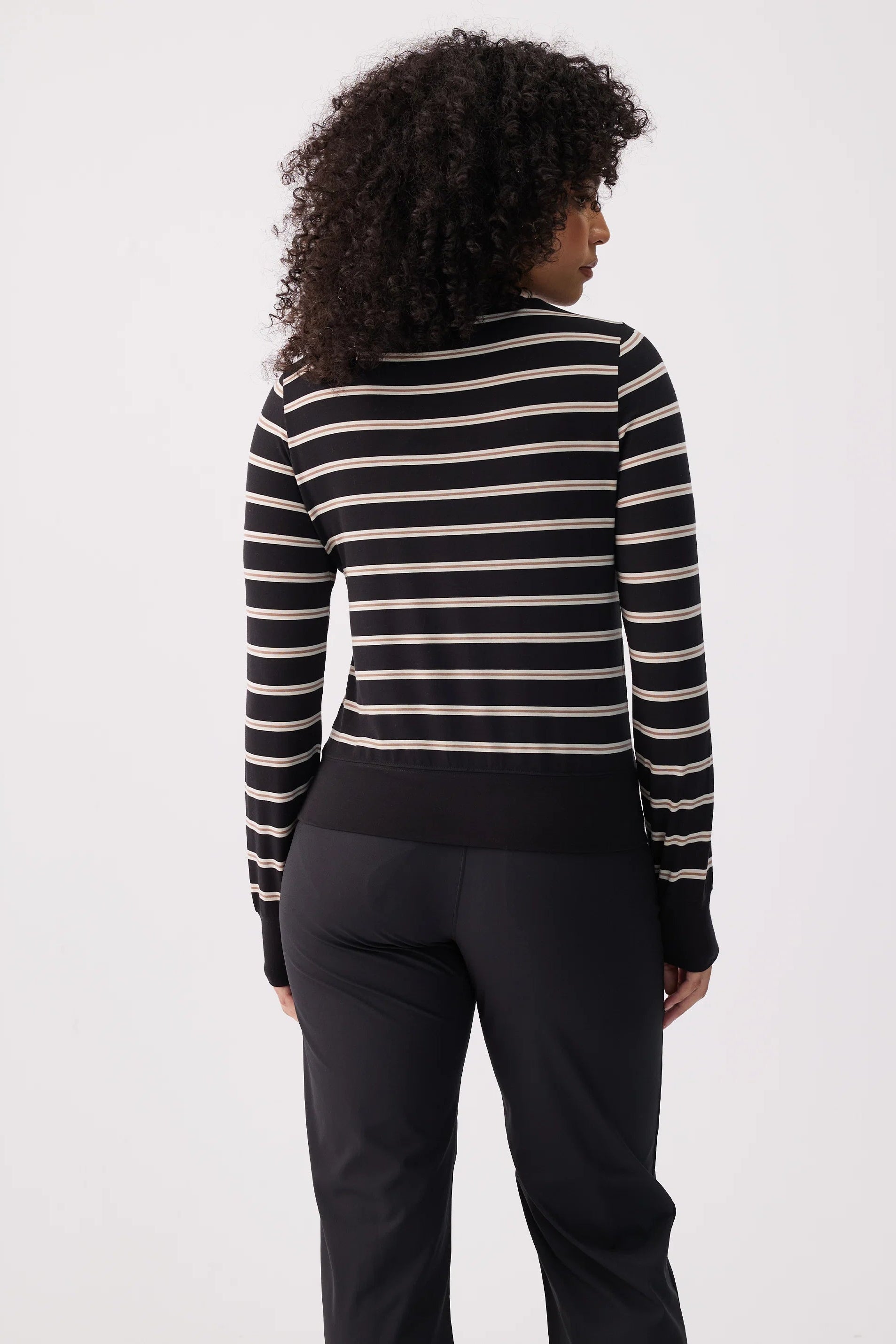 Dynamic Long Sleeve Striped Tee