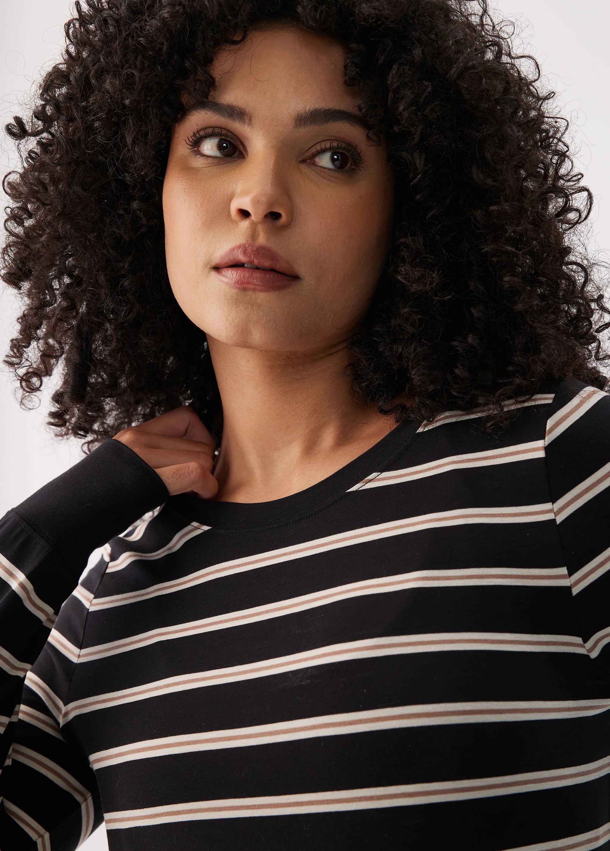 Dynamic Long Sleeve Striped Tee