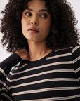 Dynamic Long Sleeve Striped Tee