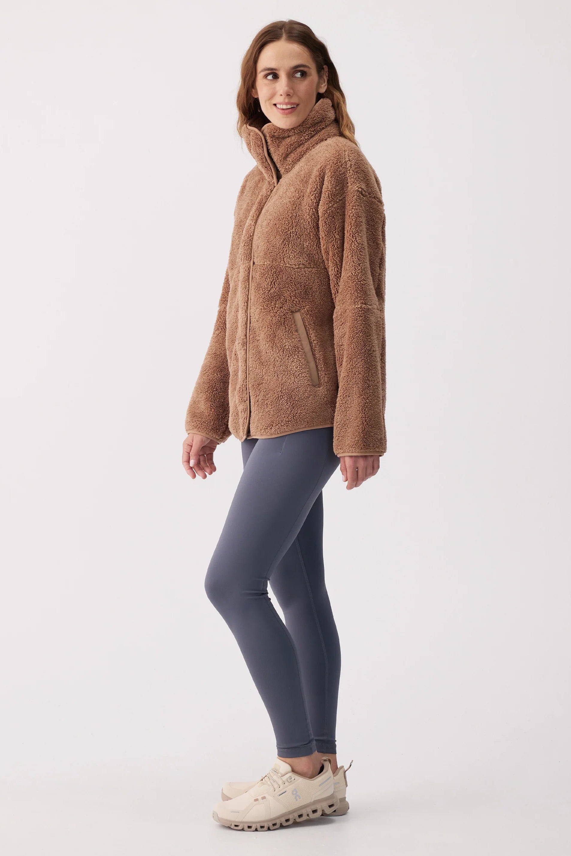 Nadine Sherpa Fleece Cardigan Jacket