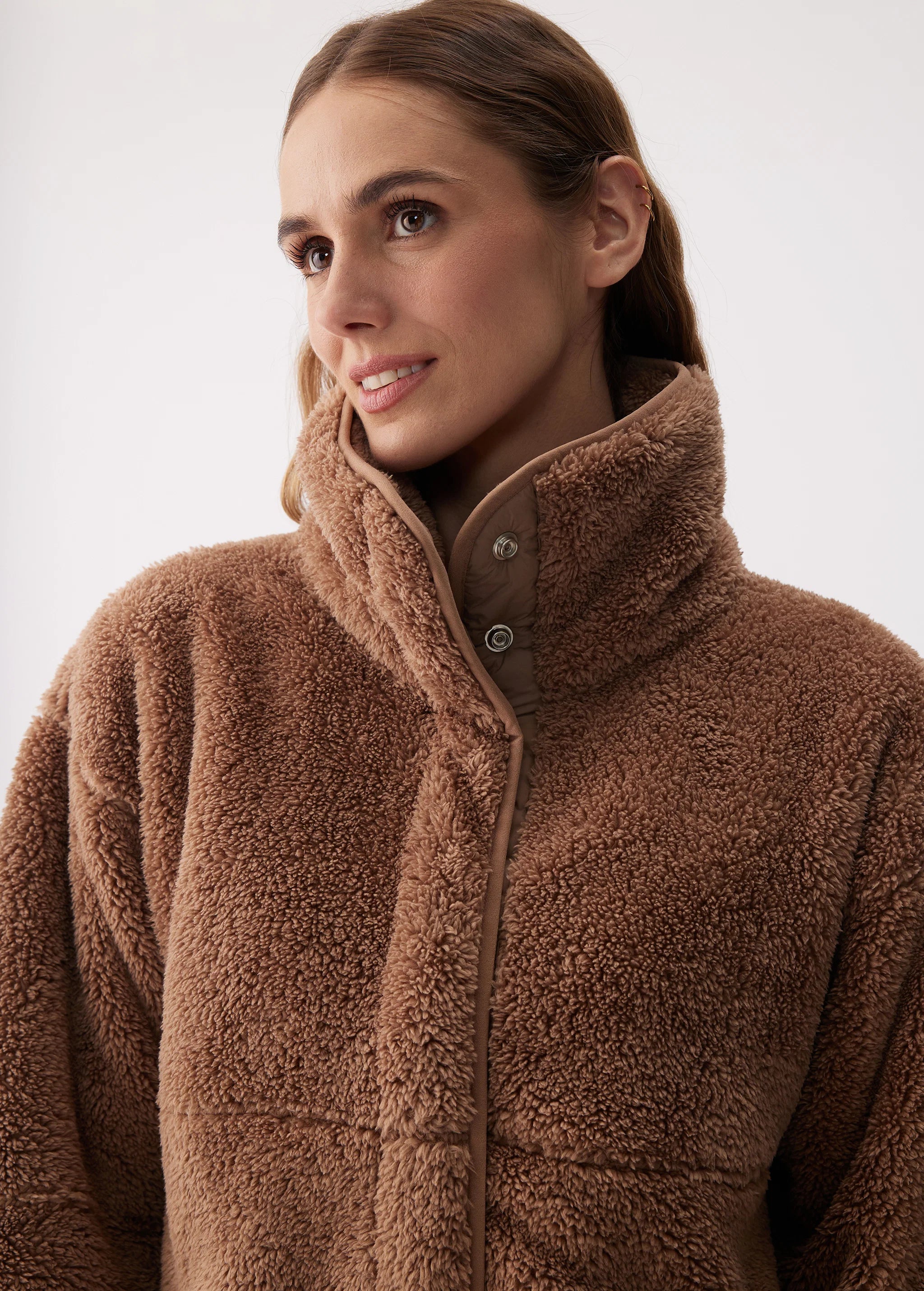 Nadine Sherpa Fleece Cardigan Jacket