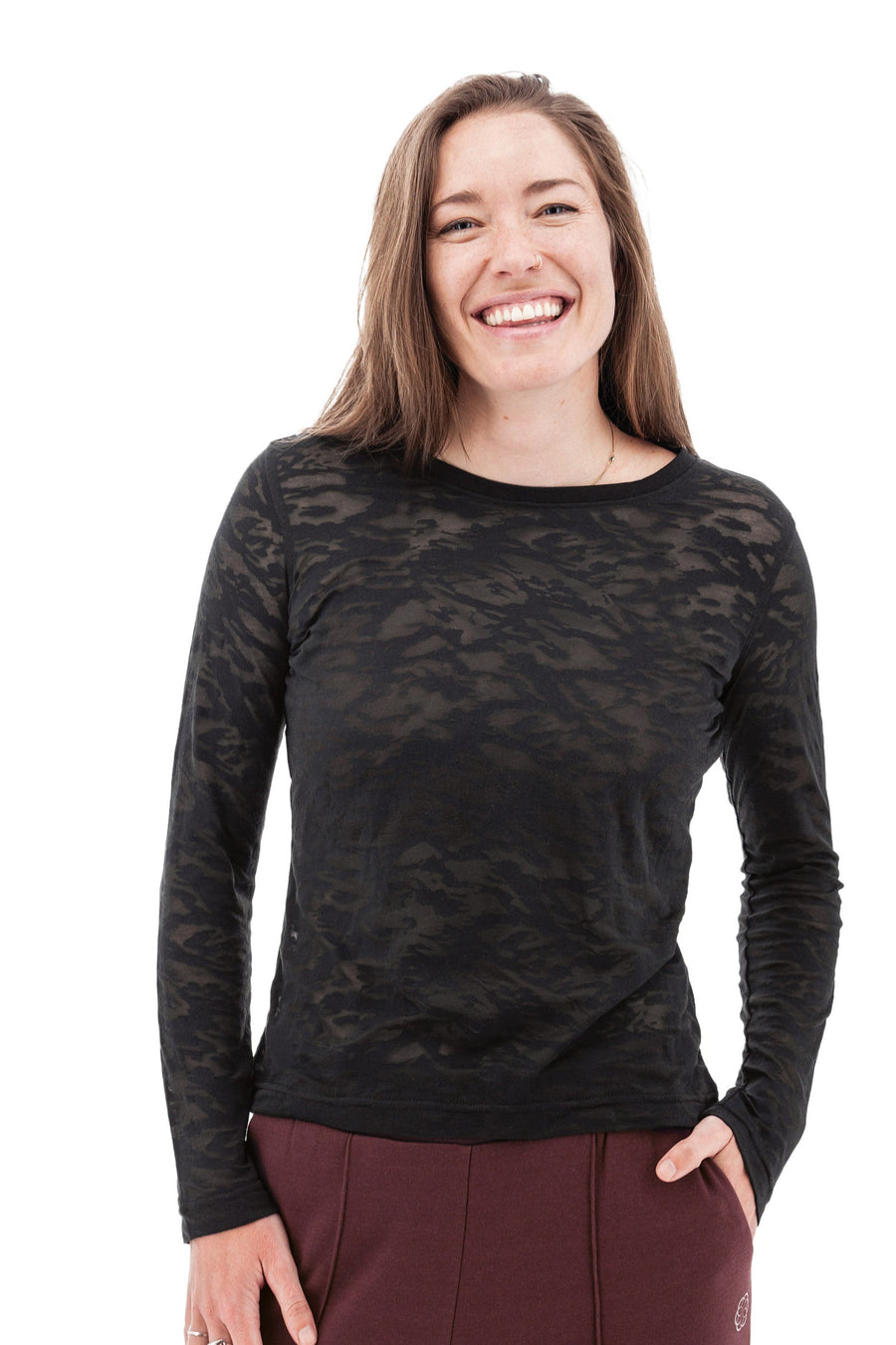 Ambrosia Burnout Top: Black