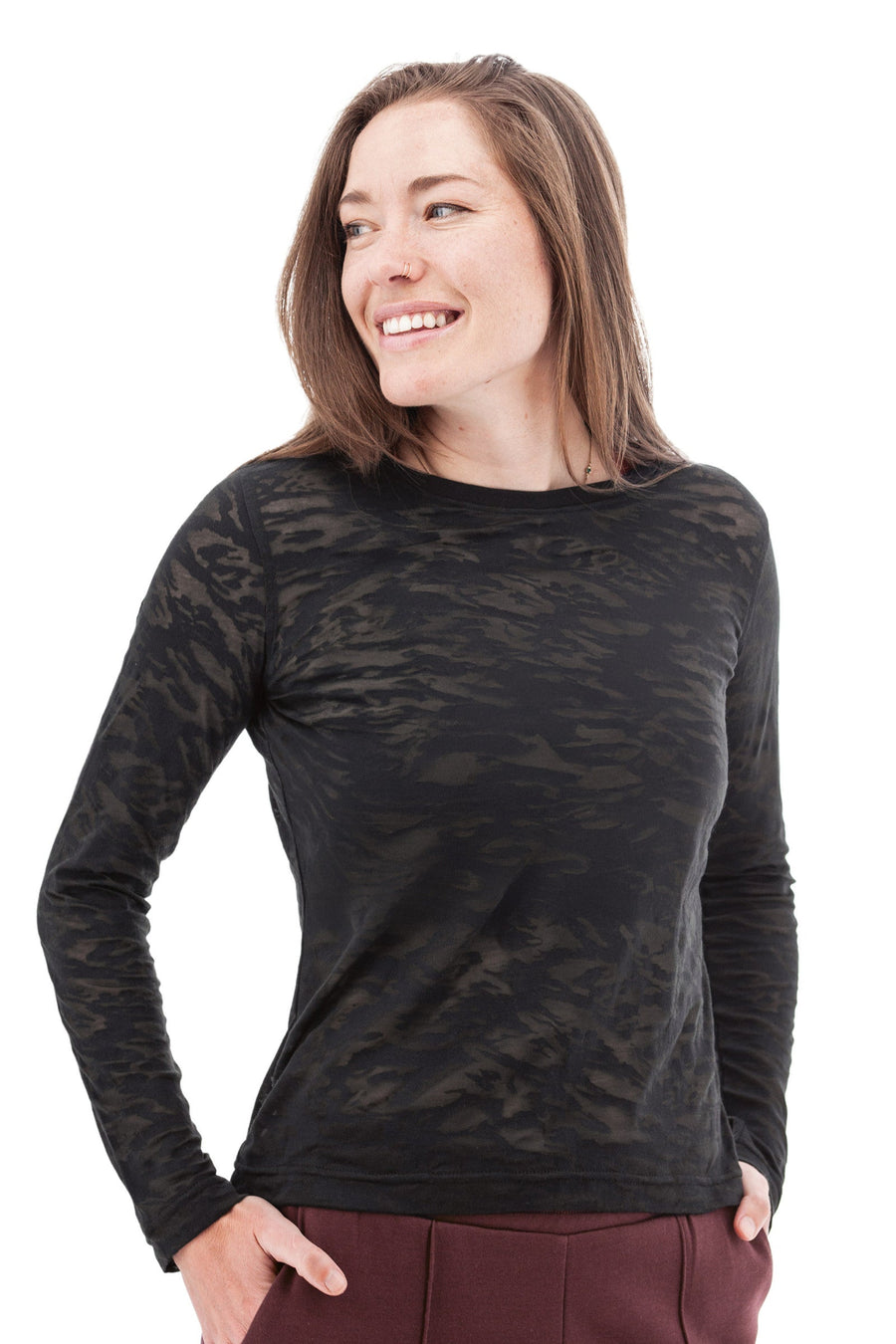 Ambrosia Burnout Top: Black