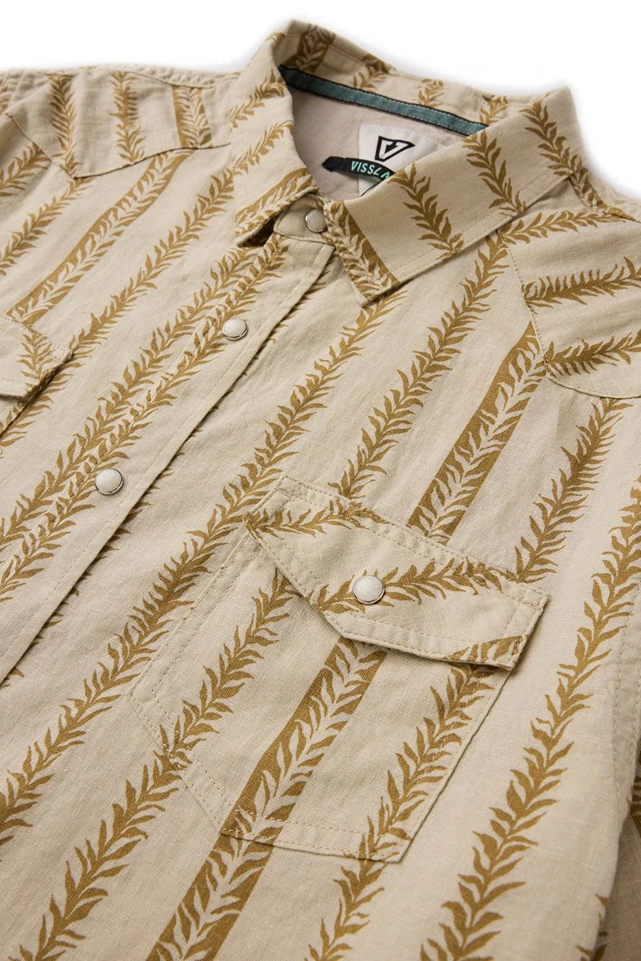 Vissla Kelpline Short Sleeve Linen Rayon Print Shirt