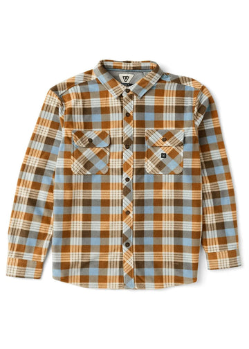 Vissla Eco-Zy Long Sleeve Polar Flannel Shirt-Faded Denim