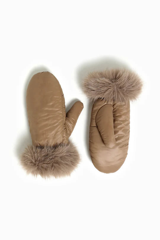 Satin Puffer Mittens