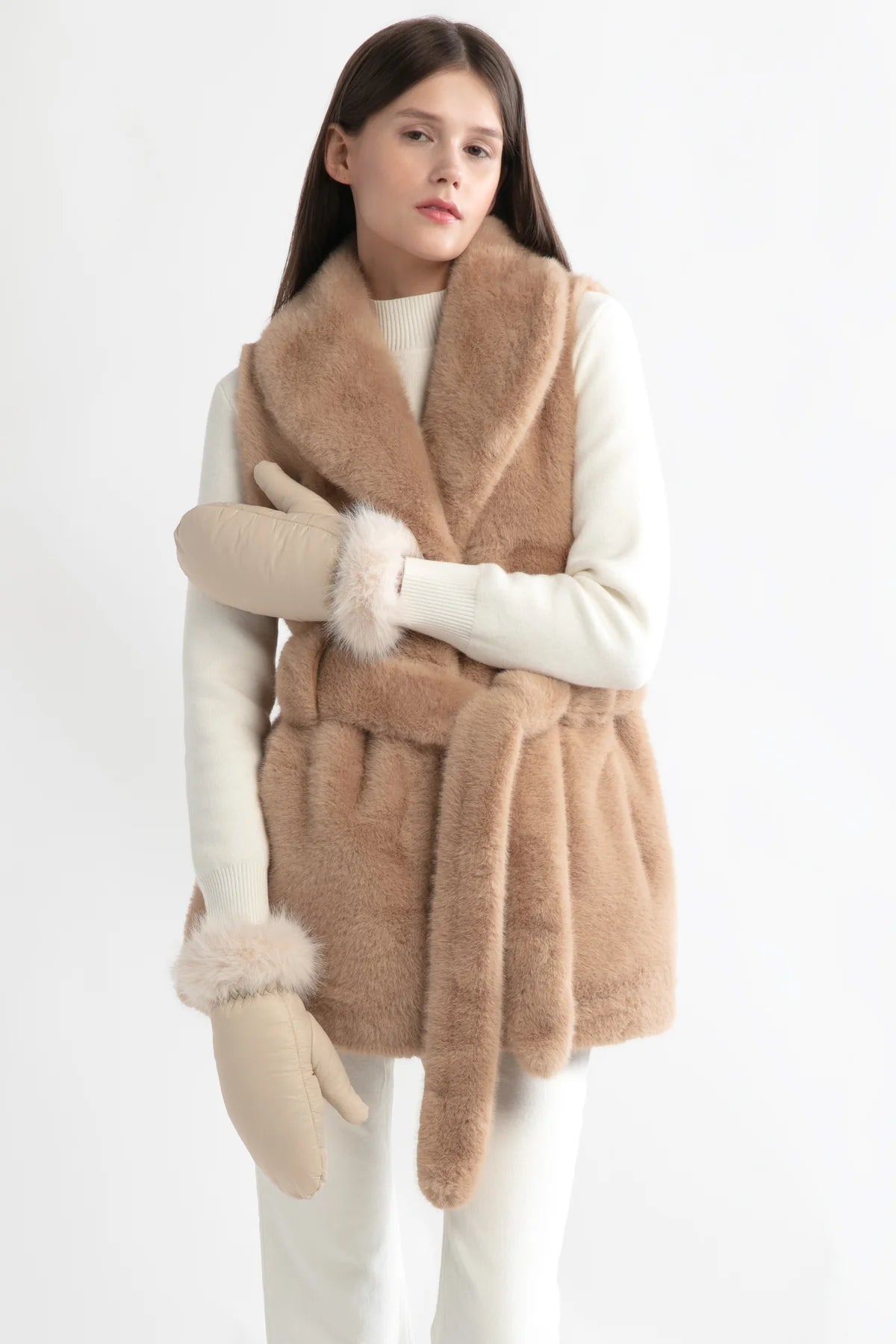 Satin Puffer Mittens