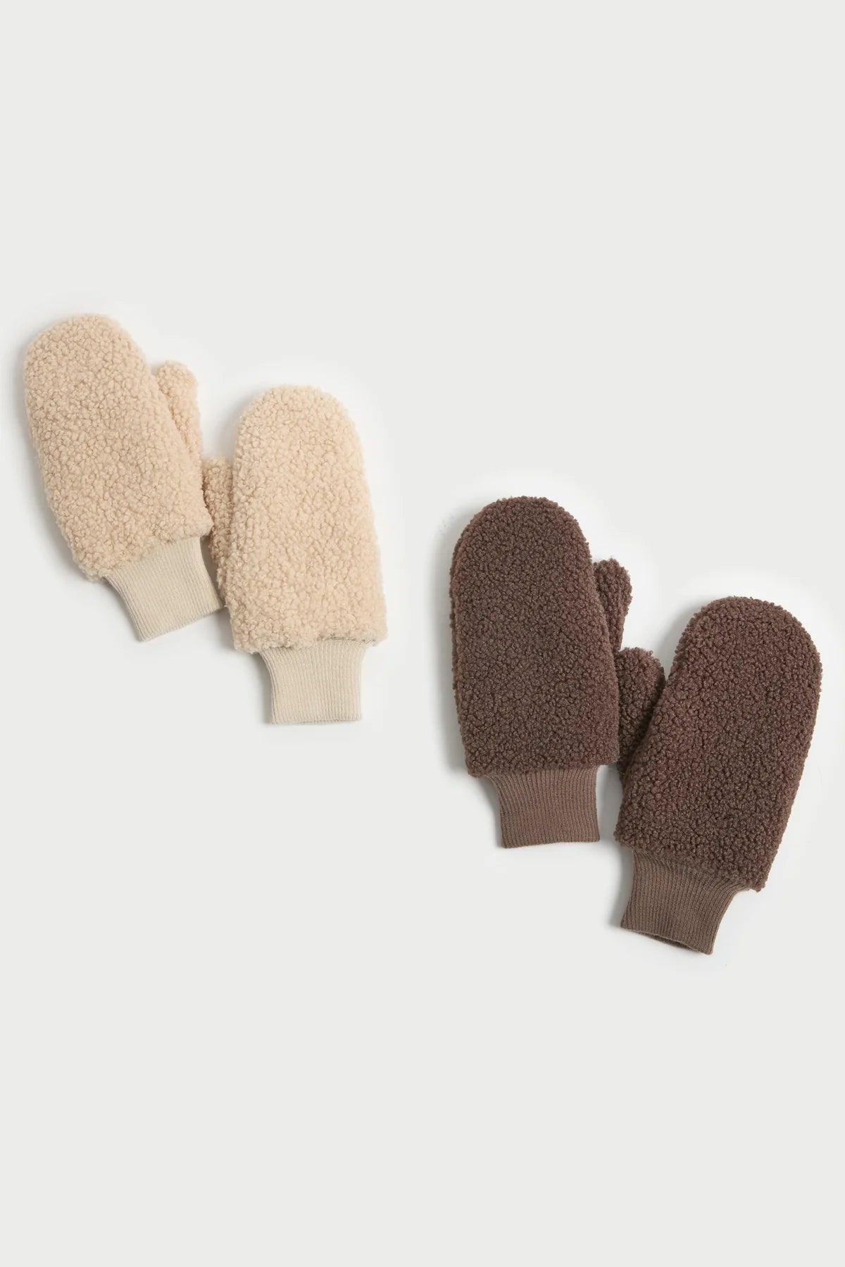 Boucle Teddy Mittens