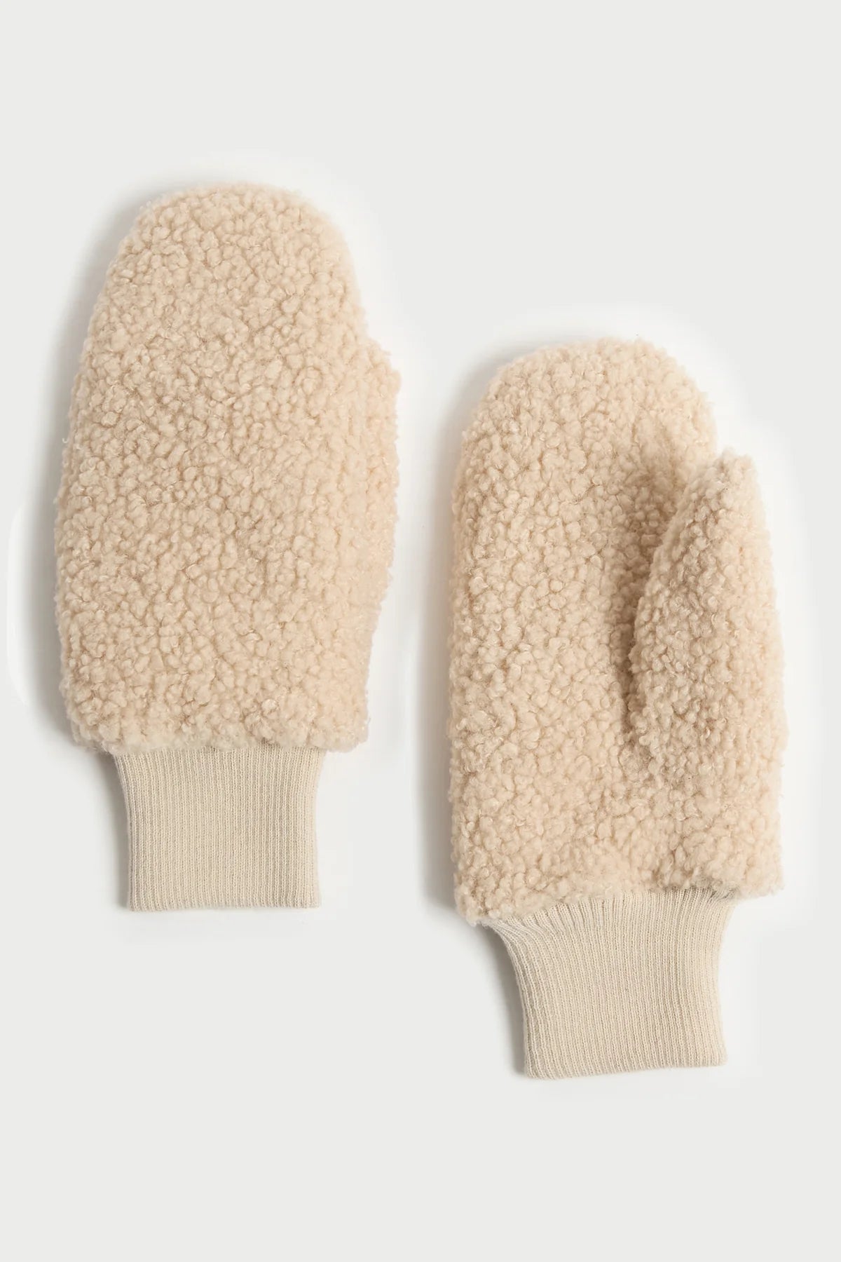 Boucle Teddy Mittens