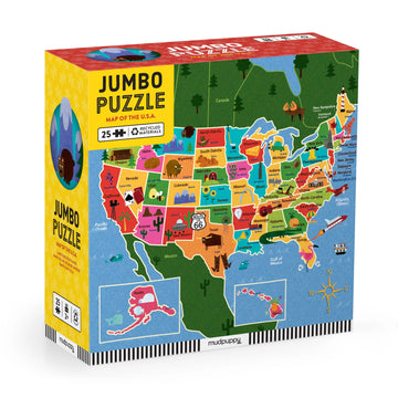 Map of the USA Jumbo Puzzle 25 Pieces