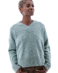 Elsa V-Neck Sweater: Teal