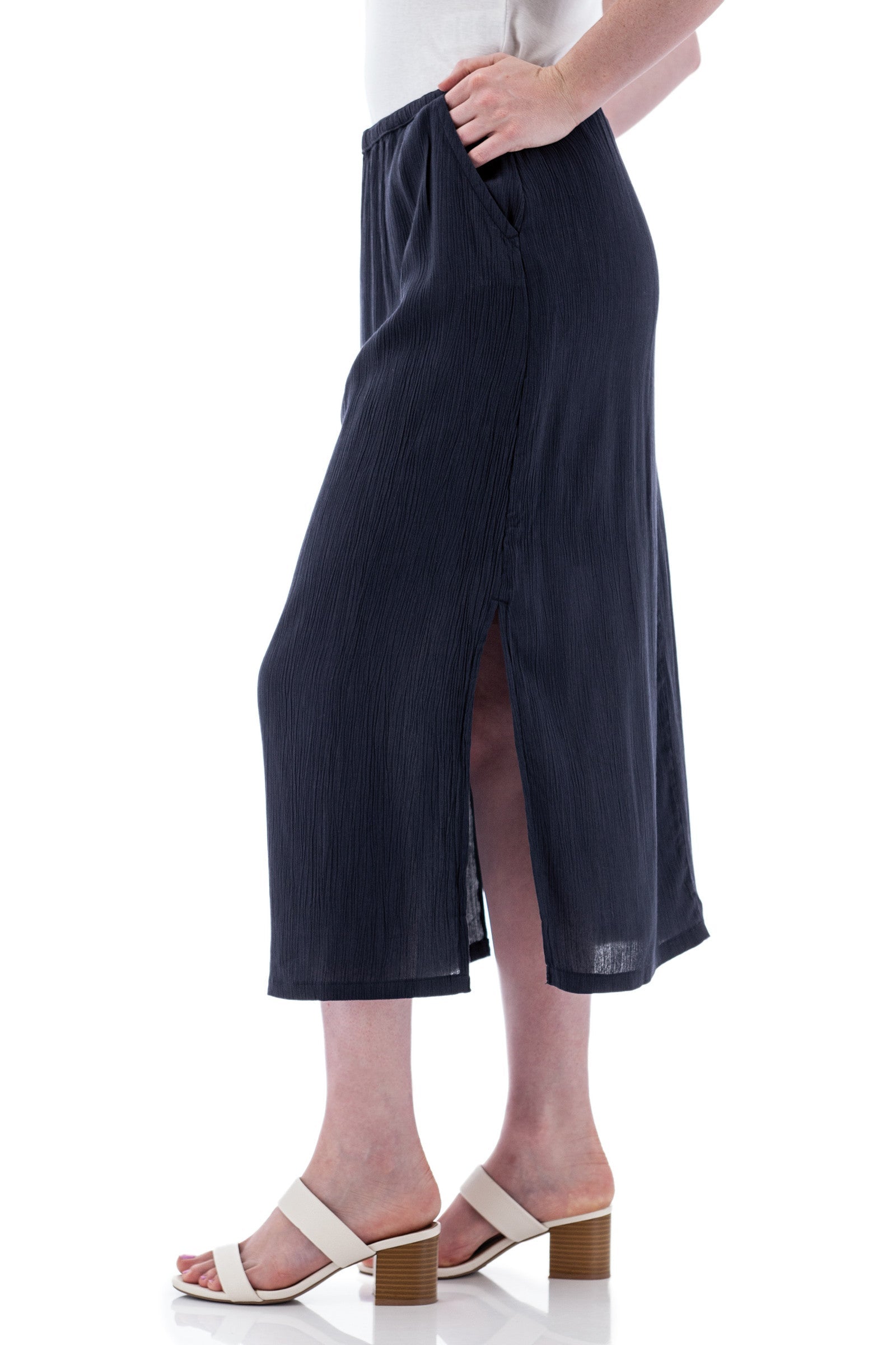 The Sorrento Crepe Midi Skirt