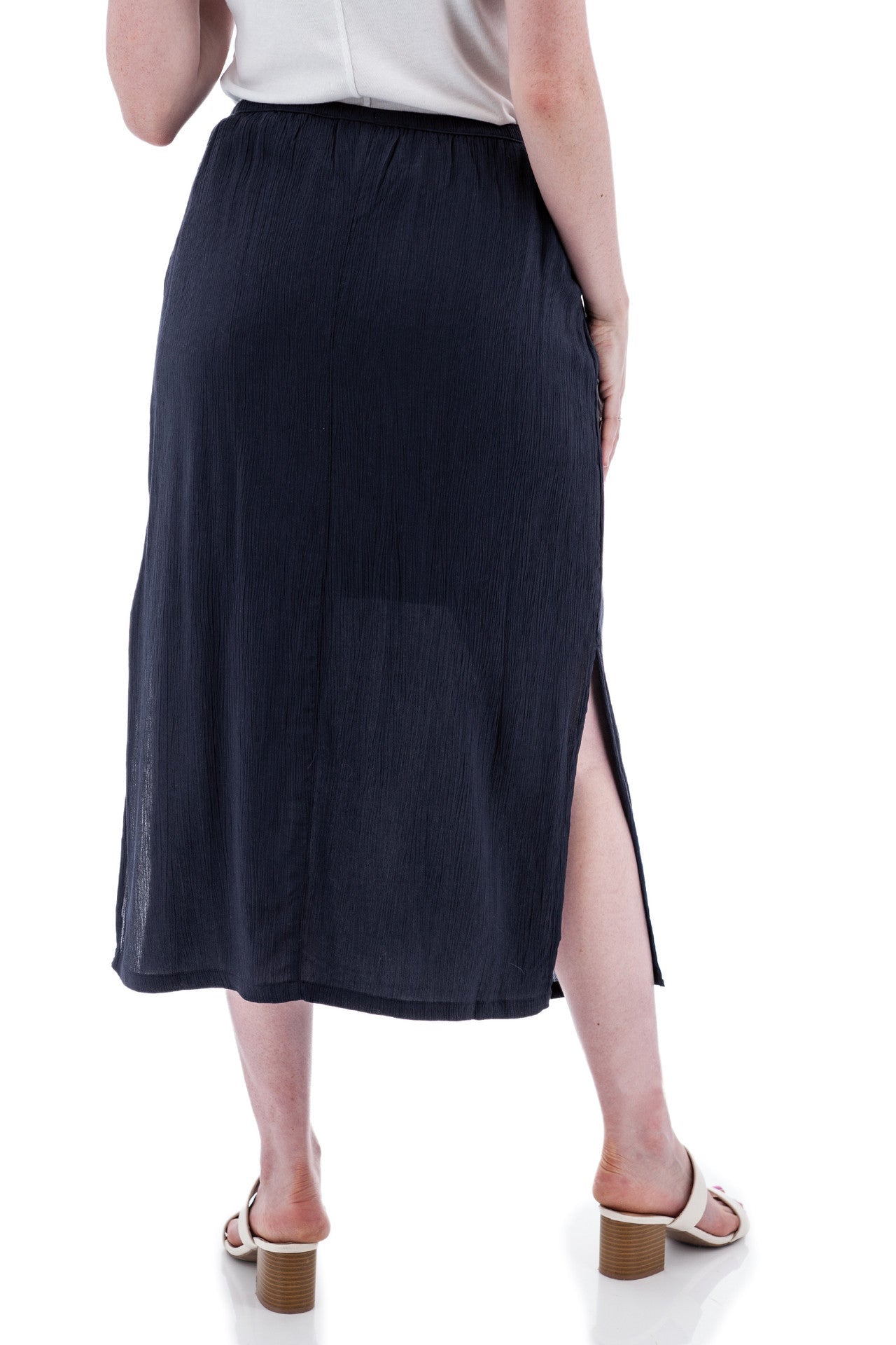 The Sorrento Crepe Midi Skirt