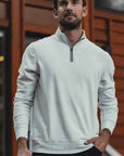 Purmeso Weekend 1/4 Zip in Stone