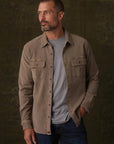 TNB Comfort Terry Shirt Jacket in Taupe