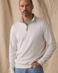Purmeso Weekend 1/4 Zip in Stone