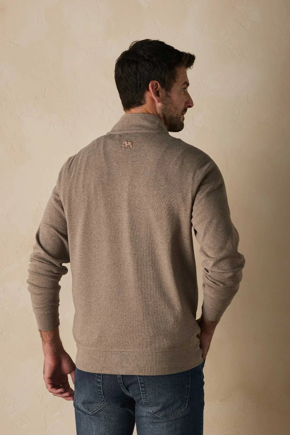 Purmeso Weekend 1/4 Zip in Taupe
