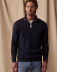Purmeso Weekend 1/4 Zip in Navy