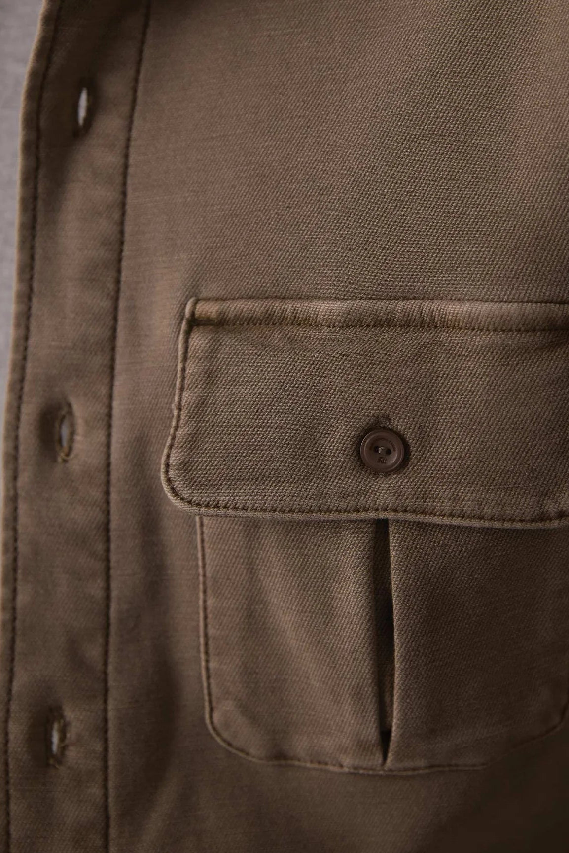 TNB Comfort Terry Shirt Jacket in Taupe
