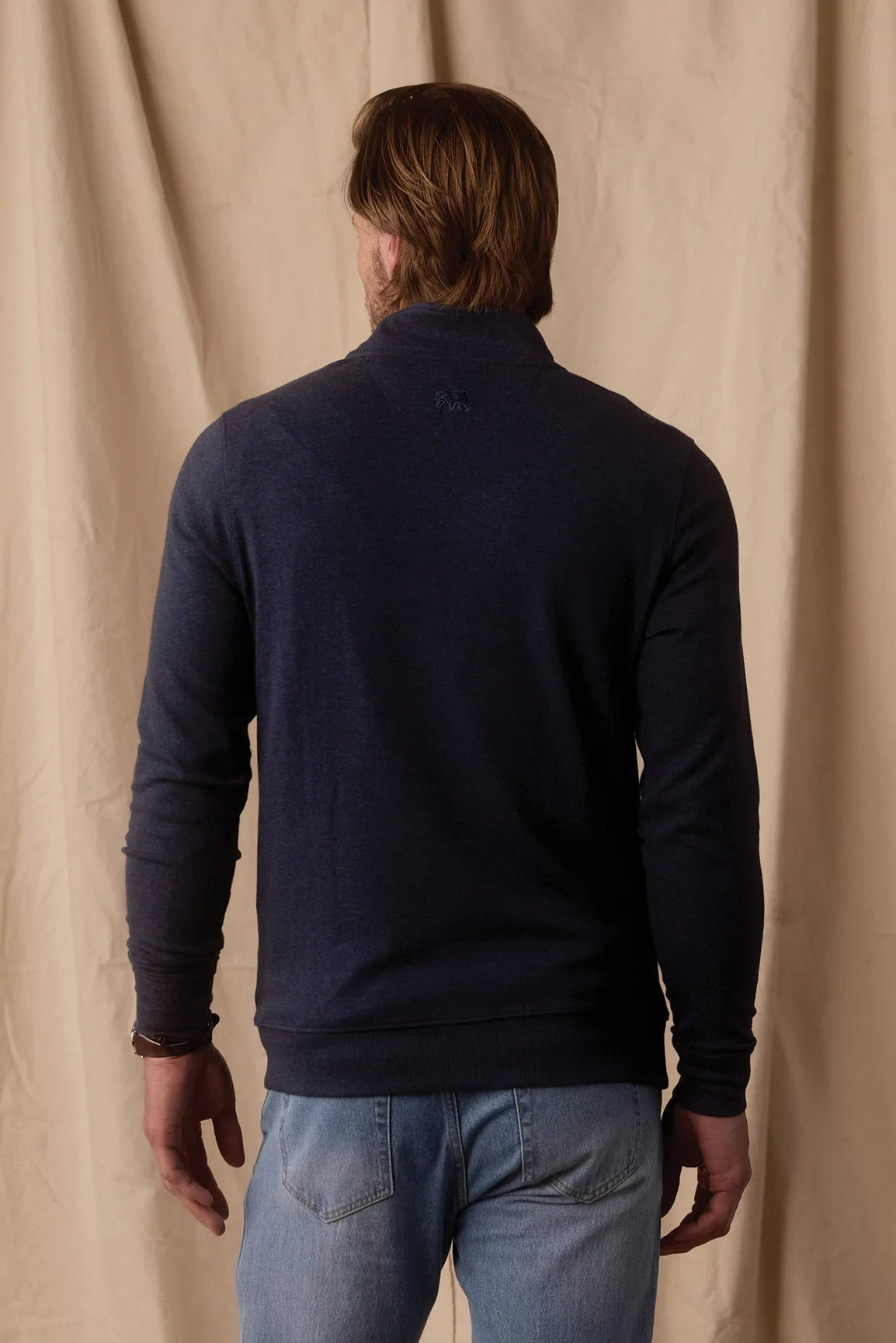 Purmeso Weekend 1/4 Zip in Navy