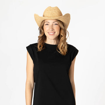 Ines W's Crochet Raffia Cowboy Hat