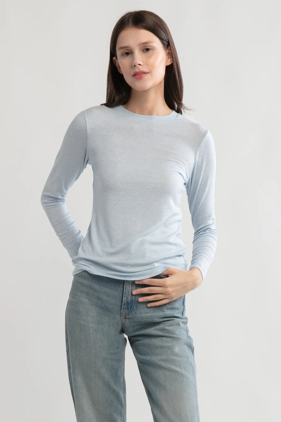 Ultra Stretch Tencel Long Sleeve Tee- One Size