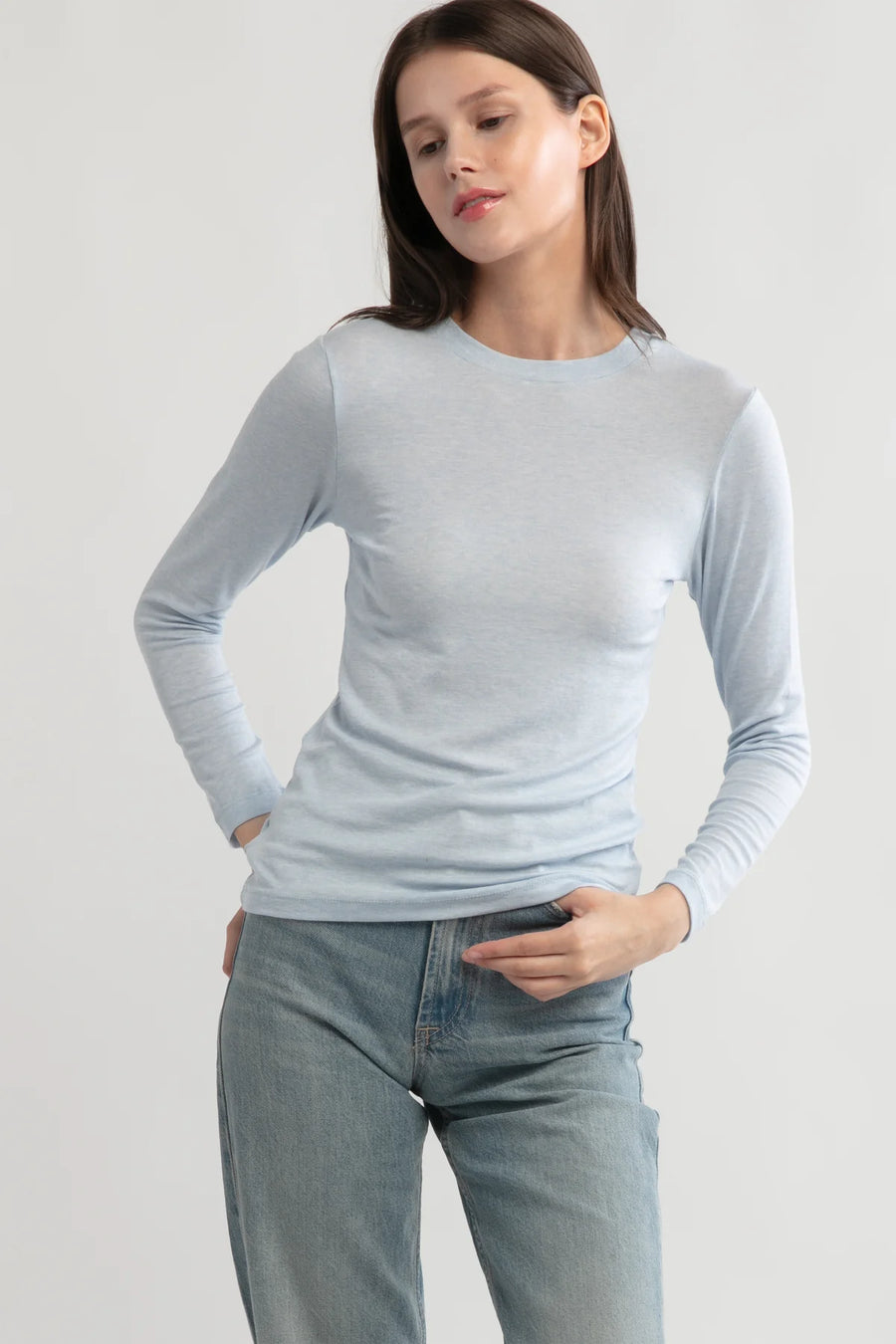 Ultra Stretch Tencel Long Sleeve Tee- One Size