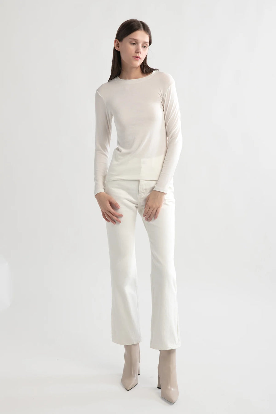 Ultra Stretch Tencel Long Sleeve Tee- One Size