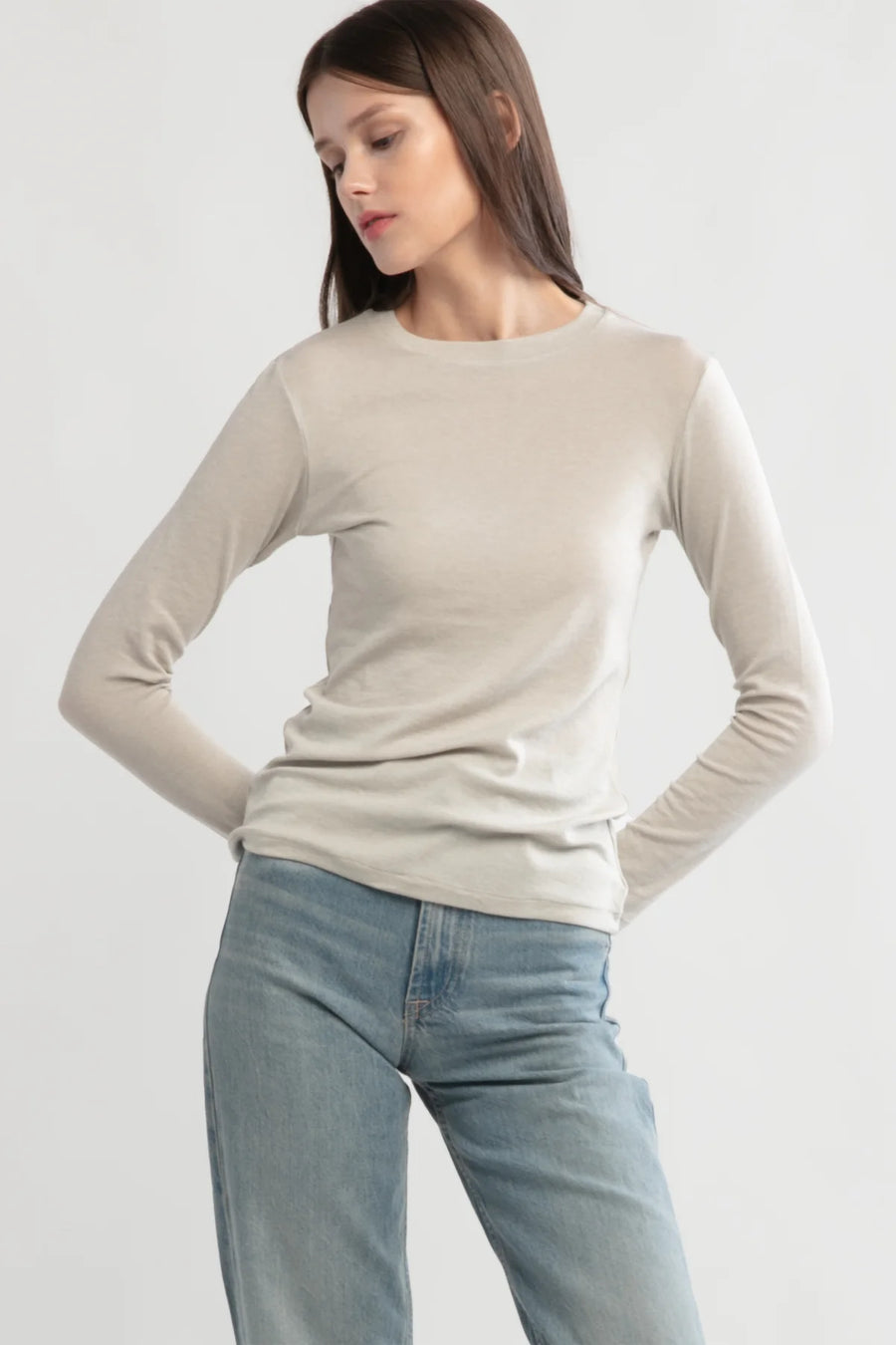 Ultra Stretch Tencel Long Sleeve Tee- One Size