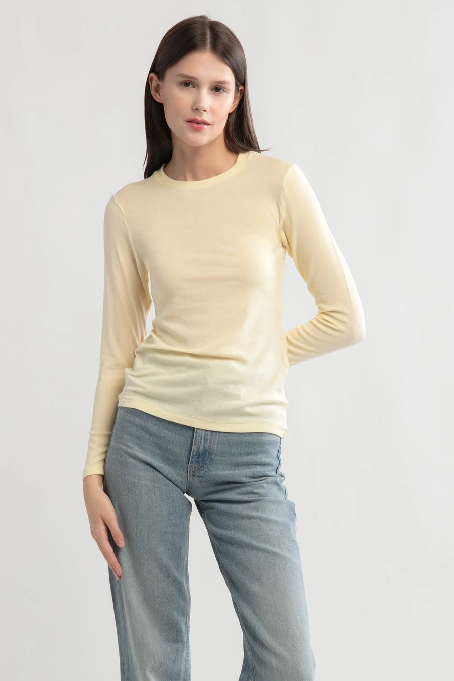 Ultra Stretch Tencel Long Sleeve Tee- One Size