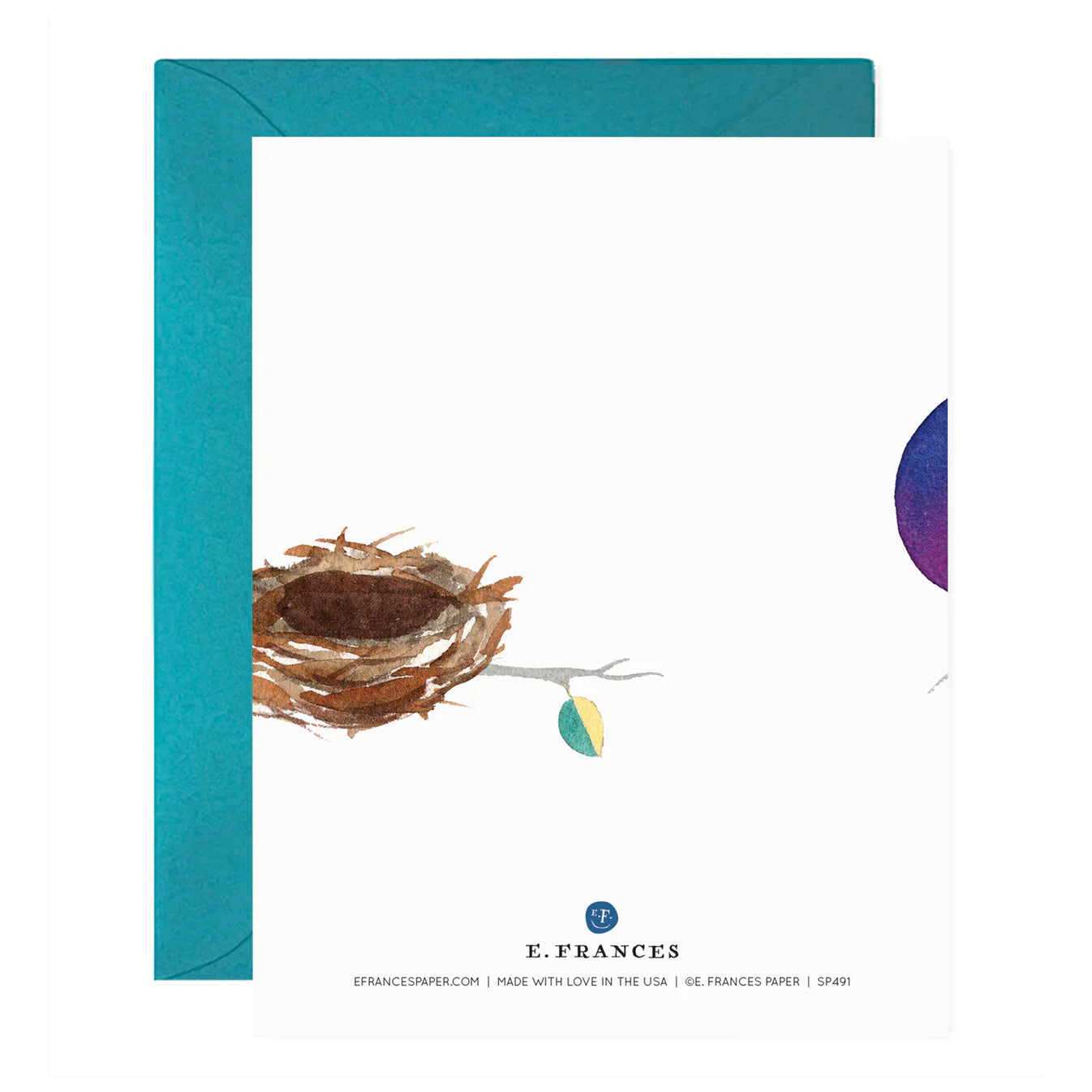 E. Frances Lovebirds Anniversary Greeting Card