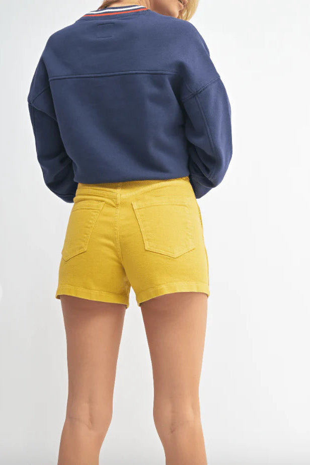 Butter High Rise Utility Cargo Short